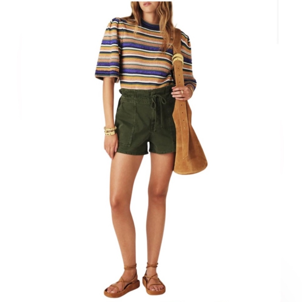 Ba&sh Farfaela Striped Cropped Jumper